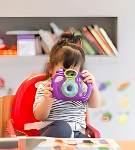 Child playing with toy